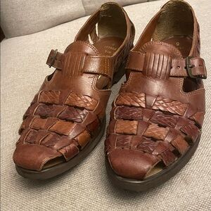 Leather Traditional Brazilian Huarache Tan Oak Harbor